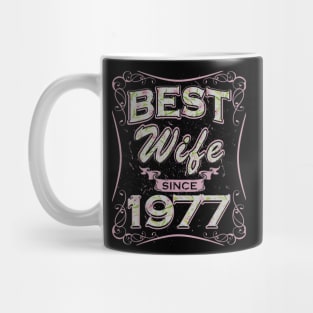 43rd Wedding Anniversary Gifts 43 years Best Wife Since 1977 Mug